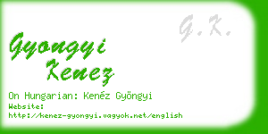 gyongyi kenez business card