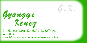 gyongyi kenez business card